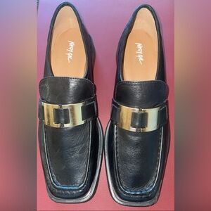 Leather Buckle Smooth Chunky Loafers Brand new